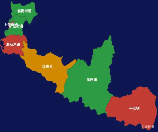 echarts兰州市红古区geoJson地图自定义颜色